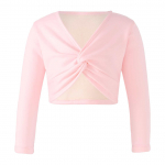 Knot Ruch Style Ees pikkade varrukatega &uuml;ler&otilde;ivad Lastele T&uuml;drukutele Tantsukost&uuml;&uuml;m Vabaajar&otilde;ivaste Crop Top 5-6 Years roosa