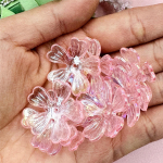 26,5 mm ehete valmistamise helmed Lillehelmed kaelakee ripats akr&uuml;&uuml;l DIY helmed 10 tk helmed punane
