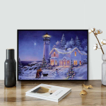 5D DIY Teemantmaaling Lumestseen &ouml;&ouml;sel Ristpistekomplekt Mosaiik Teemanttikandid Roos T&auml;is&uuml;mmargune ruudukujuline puur Kodukaunistus Round 30x40cm