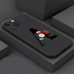 Letter AL Flowers telefoni&uuml;mbris iPhone'ile Samsung Galaxy Redmi Xiaomi Oppo OnePlus Note SA 7 8 9 10 11 12 13 14 20 21 22 23 53 54 Pro Max Plus Ultra iPhone 6 or 6S
