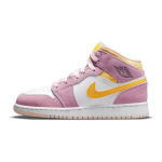 Air Jordan 1 Mid SE GS Arctic Pink Laste tossud Light-Arctic-Pink University-Gold Valge DC9517-600 36.5