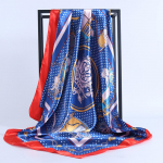 Kvaliteetsed luksuslikud siidist sallid peapael Sallid kaelasall naistele kett siidist sall naiste dekoratiivne sall 90*90cm(vintage scarf） must
