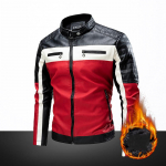 Talvine meeste sametist &otilde;mblusega nahkjakk jakk Mootorratta nahktagi Suures suuruses meeste riided M-5XL M punane