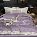 Kerge luksusstiilis 140S pika klambriga puuvillast tikitud neljaosaline komplekt, puhtast puuvillast tikandid, nahas&otilde;bralik neljaosaline komplekt, high-end 2.0m bed sheet 4pcs