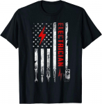 Elektrik Patriotic American Flag Elektriku Unisex T-s&auml;rk S