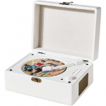 Lauaarvuti Bluetooth 5.0 CD-m&auml;ngija k&otilde;lariga, kaasaskantav CD-m&auml;ngija koju, retro-kohver-CD-m&auml;ngija pehme k&otilde;nepost