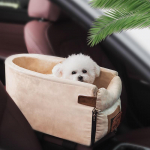 Kaasaskantav kassi koeravoodi Travel Central Control Autoohutus Lemmiklooma istme transport Koerakandja kaitse v&auml;ikesele koerale Chihuahua Teddy 42x20x22cm khaki