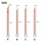 4 tk v&auml;lise kuumutusega jootekolvi otsik BCDK puhtast vasest jootepea 30 W 40 W 60 W asendusotsiku keevitaja remondit&ouml;&ouml;riistad