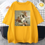 Scottish Fold Angel Crown Printing Unisex T-s&auml;rk suvine O-kaelusega riided L&uuml;hikeste varrukatega puuvillane T-s&auml;rk Oversized Casual Unisex T-s&auml;rgid L