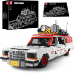 Hallituskuningas 10071 Tehniline auto ehitusplokk Ecto Ghost Bus Model Assamblee Automudel klotsid Lastele J&otilde;ulukingitus