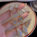 Uus Korea moesuund Ainulaadne disain Retro Elegantne &otilde;rn barokk-s&uuml;damega pikk tups k&otilde;rge ehtepeo teened naistele