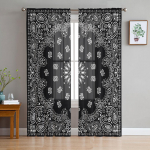 Must bandana kaasaegsed t&uuml;llkardinad elutoa magamistuppa koduk&ouml;&ouml;gi akna l&auml;bipaistvad kardinad 135W x 114H(cm)