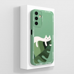 Telefoni&uuml;mbris Samsung Galaxy A15 A 15 4G 5G kate, luksuslik moodne disain matt must ruudukujuline kvaliteetne pehme vedel silikoonkest Samsungi kaitseraua jaoks Samsung A15