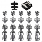22 piece Camera Screw Kits, 1/4 and 3/8 , Flash Shoe Mount Tripod Adapter Stand Monopod