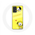 &Uuml;mbris Samsung Galaxy A32 5G BTS Bangtan BT21 Chimmy Jimin kollase taustaga