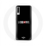 Samsung Galaxy A70 &uuml;mbris La casa de papel logoga must taust