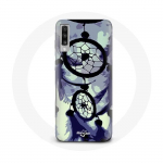 &Uuml;mbris Samsung Galaxy A70 Dreamcatcheri jaoks lilla hall ja must