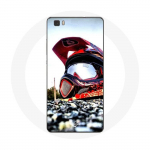 Huawei P8 Lite MotoCrossi kiivri &uuml;mbris