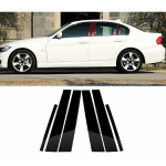 BMW 3-seeria E90 6tk auto samba postide jaoks, ukse aknapaneeli katted dekoratiivliistud 2005-2012 l&auml;ikiv must gray