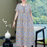 Suures suuruses elegantsed kleidid naistele vabaaja l&uuml;hikeste varrukatega vintage pikk kleit 5XL