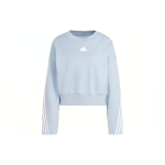 Adidas Kolme triibuga v&auml;rviplokkide loose fit &uuml;mmarguse kaelusega sviiter Naiste topid Hele-sinine IL3056 L white