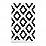 3D-mustvalge geomeetriline koorimis- ja pulgatapeet, isekleepuv kontaktpaber, eemaldatav veekindel paksendav tapeet m&ouml;&ouml;bli renoveerimiseks 45cmX10M