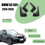 For BMW X3 G01 Splash Guards Mud-Flaps Front & Rear Mudguards Mud Flaps Car Fenders car accessories auto styling 2018- X3 G01Black plastic
