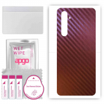 apgo skin sticker film foil vinyl for the BACK compatible with Realme X50 Pro Play, scratch-resistant, easy to install - Carbon Chameleon CAKA5