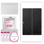 apgo skin sticker film foil vinyl for the BACK compatible with Microsoft Surface Go | Go 2 | Go3, scratch-resistant, easy to install - Black Honeycomb