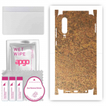 apgo Protective Skin Sticker for the back+sides compatible with Huawei P30, Full Wrap Film, Foil, Vinyl - Pattern Rusty Copper