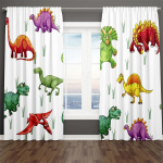 2 Paneeliga Joonisfilmiga Dinosaurus Kardinad Lastele Poistele T&uuml;drukute Magamistuppa Laste Elutuppa P&otilde;randast Laeni Akna Rulood cortina (70W185H)x2(CM)&Rod Pocket