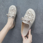 Naiste linased sandaalid, naiste v&auml;lisriided, kingad, suvised paksu p&otilde;hjaga sandaalid, kodu, mood, vabaaja, &otilde;&otilde;nsad, &uuml;mberp&ouml;&ouml;ratud ninaga sussid, &otilde;ues, rannapl&auml;tud 35 valge