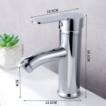 Galvaniseeritud roostevabast terasest kumera tilaga valamusegisti, vannituba, vannituba, kuuma ja k&uuml;lma k&auml;tepesuvalamu kraanikauss, majapidamises kasutamiseks