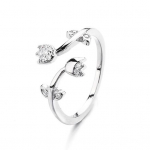 Naiste s&otilde;rmus temperament l&auml;ikiv kivist inkrusteeritud s&auml;delev reguleeritava avaga dekoratiivne kingitus naistele elegantne tulp