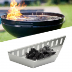 Charcoal Basket Stainless Steel Easy to Clean Practical Carbon Grill Accessories for Outside