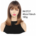 Oranžpunane l&uuml;hikese lainepeaga naiste parukas l&uuml;hikeste sirgete juustega k&otilde;rge temperatuurikindla kiust parukakomplekt, lihtne ja loomulik