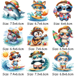 Lahedad loomad Surfitriikimiskleebised Kuuma pisaraga pestavad isetehtud r&otilde;ivatarvikud Uued soojus&uuml;lekande plaastrid r&otilde;ivastele