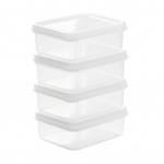 4 tk k&uuml;lmutatud lihakarp, h&auml;sti suletav toidukvaliteediga k&uuml;lmkapp s&auml;ilituskonteiner Toidu s&auml;ilitusorganid