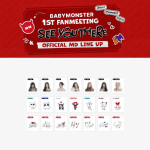 BABYMONSTER 1st Fanmeeting KOHTUMISENI Juhusliku pitseri kleebiste pakk red