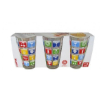 Lot de 2 verres applications smartphone th&egrave;me boisson deco Appli Apps