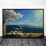Salvador Dal&iacute; kuulsad s&uuml;rrealismi l&otilde;uendimaalid, seinale kinnitatavad plakatid ja prindid, seinapildid elutoa ja kodu kaunistamiseks 60x80cm No Framed