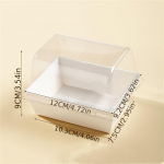 50 tk Ristk&uuml;likukujulised Koogikarbid, &Uuml;hekordselt Kasutatav Suur Koogi Pakendikarp L&auml;bipaistva Kaanega, Kaasaskantav ja Lekkekindel Toiduainete Tootekarbid, &Scaron;veitsi Rulli, Muffinile, 50pcs