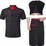 Unisex peakokk vormiriietus hotell k&ouml;&ouml;k t&ouml;&ouml;riided l&uuml;hikeste varrukatega peakokk restorani vormiriietus kokanduss&auml;rk Jope+m&uuml;ts+p&otilde;ll XXXXL valge