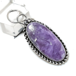 Lepidolite Stone Gemstone Handmade 925 Sterling Silver Gift Pendant 1.97 v1q18