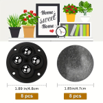 8 tk isekleepuvad rattad, minip&ouml;&ouml;ratav roostevabast terasest universaalratas, 360 kraadi p&ouml;&ouml;ratav kleeprihmaratas 8pcs must