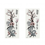 2 lina, naiste seksikas lill, ajutise t&auml;toveeringuga kleebis kehakaunistusega veekindel kleebis