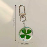 Lucky neljalehelise ristikheina v&otilde;tmehoidja ripats mobiiltelefoni kett Rohelised klaaslilled v&otilde;tmehoidja seljakott Amuletid autokoti kaunistus kingitused S