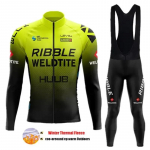 2024 Team Winter Thermal Fliis Rattas&otilde;iduriided Meeste Jersey kost&uuml;&uuml;m &otilde;ues, Soe Rattas&otilde;iduriided Mtb Pika rinnaga p&uuml;kste komplekt 5XL