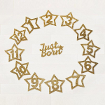 Igakuine paber &Uuml;heaastase beebi s&uuml;nnip&auml;evaks B&auml;nner String Lipu Pildiraam Fotod Album Peokaunistus