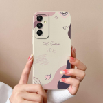 Armastus S&uuml;dame Mustriga P&otilde;rkeraud Samsung Galaxy M35 C55 A06 M55 S24 FE A16 jaoks Telefoni&uuml;mbris Pehmest Silikoonist &Uuml;limalt P&otilde;rutuskindel K&otilde;rge Kvaliteediga Matt Samsungi jaoks Samsung M55 5G